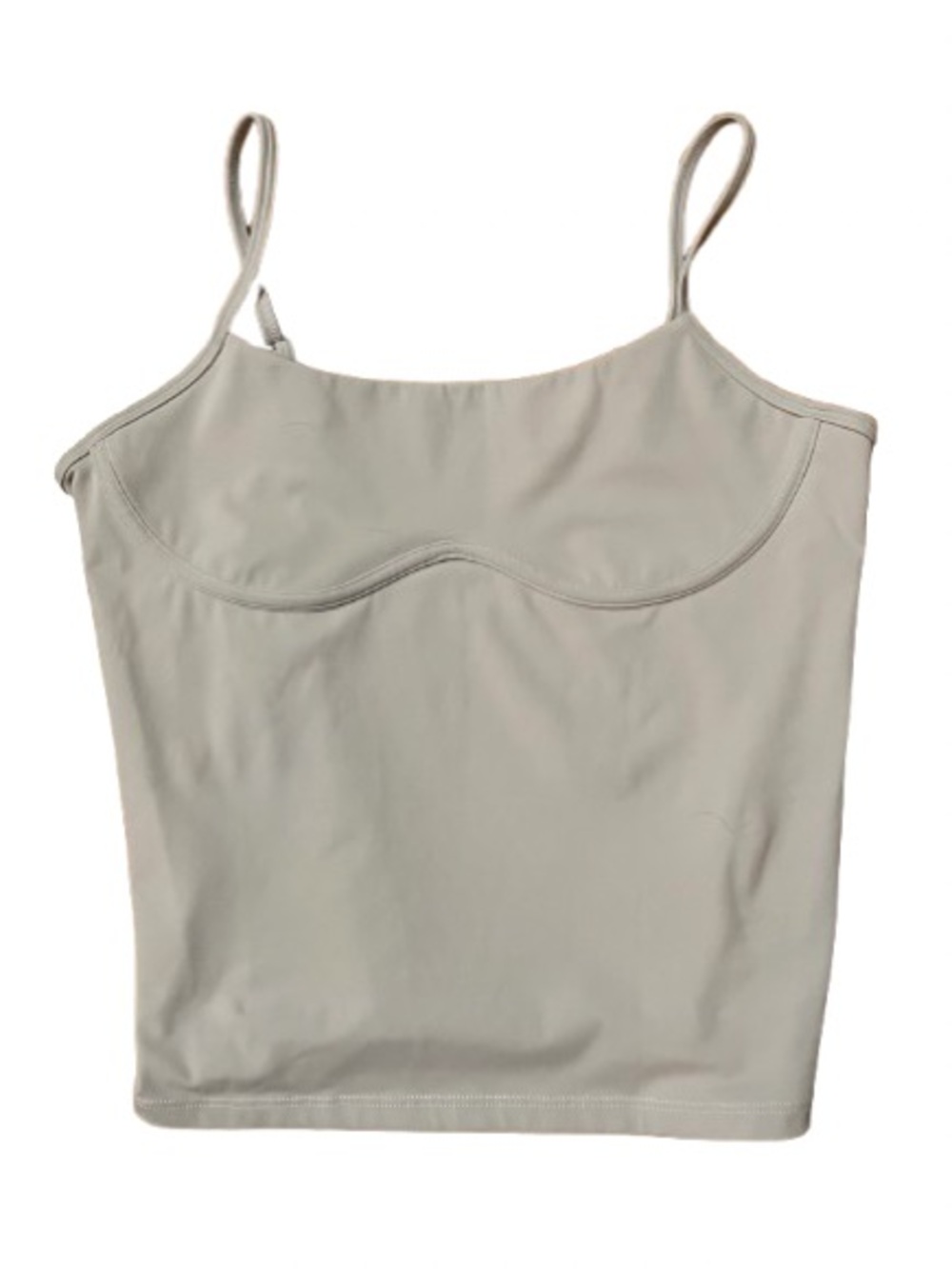Kamo Fitness Neutral Beige Slim Cami Athletic Tank Top Size Large